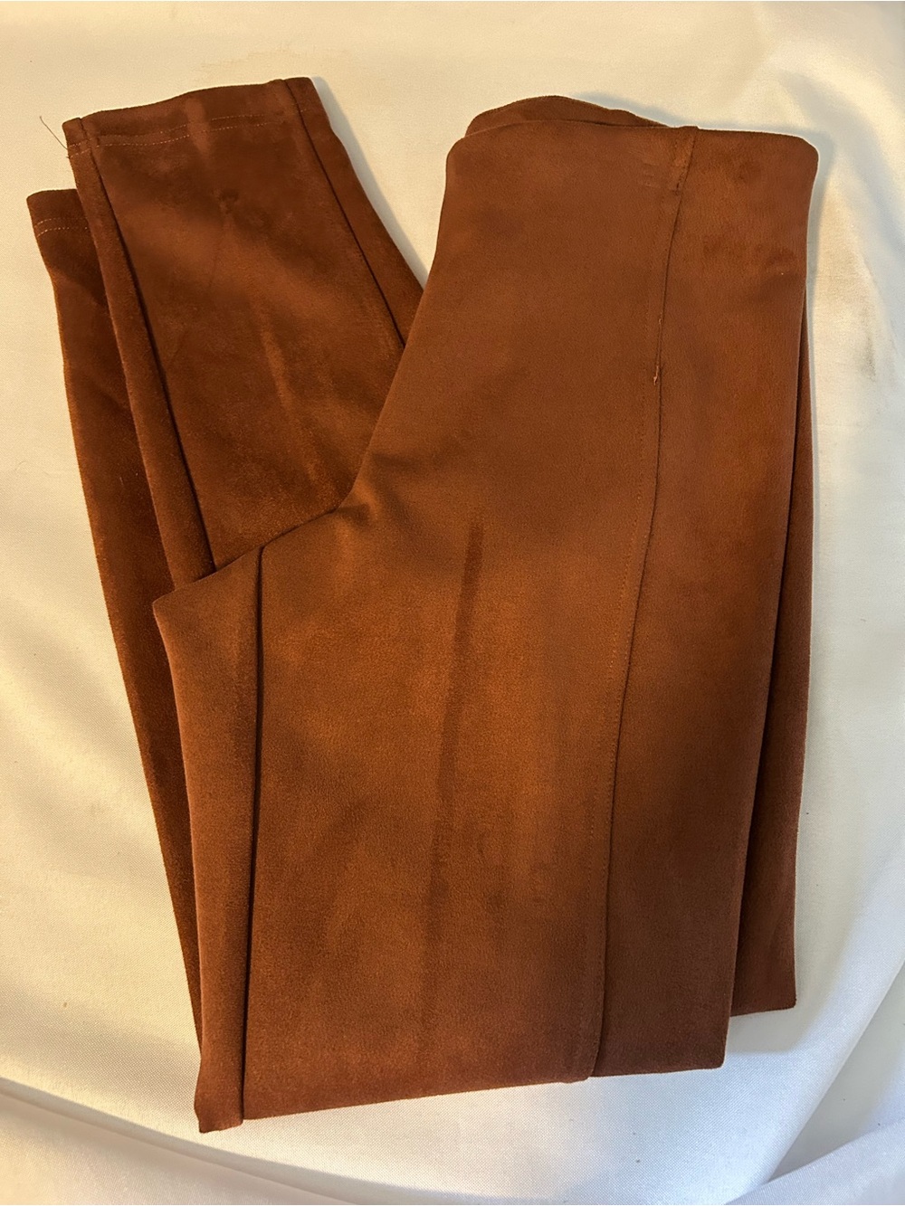 Philosophy Rust Brown Faux Suede Leggings in excellent condition!